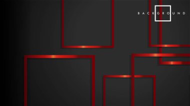 Vektör Modern Soyut Kareler Arka Planlar . siyah ve kırmızı metal renk degradesi ile. eps 10 şablonu