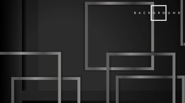 Lüks parlak gri kare ile soyut metal vektör arka plan