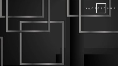 Lüks parlak gri kare ile soyut metal vektör arka plan