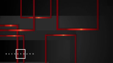 Vektör Modern Soyut Kareler Arka Planlar . siyah ve kırmızı metal renk degradesi ile. eps 10 şablonu