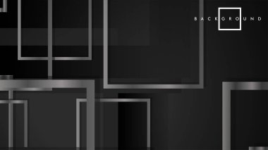 Lüks parlak gri kare ile soyut metal vektör arka plan