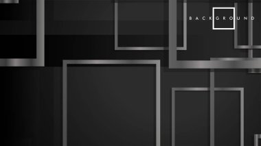 Vektör Modern Soyut Kareler Arka Planlar . siyah ve gri metal renk degradesi ile. eps 10 şablonu