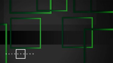 Vektör Modern Soyut Kareler Arka Planlar . siyah yeşil degrade ile. eps 10 şablonu