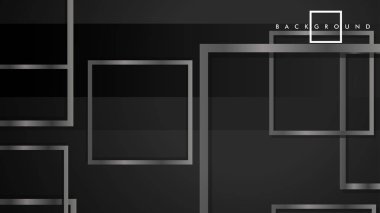 Vektör Modern Soyut Kareler Arka Planlar . siyah ve gri metal renk degradesi ile. eps 10 şablonu