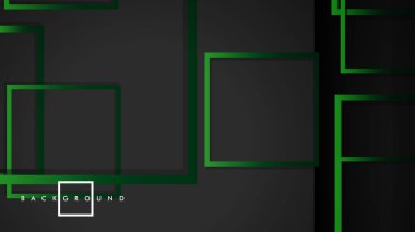 Vektör Modern Soyut Kareler Arka Planlar . siyah yeşil degrade ile. eps 10 şablonu