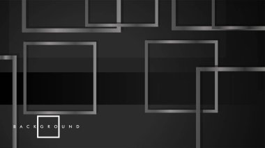 Lüks parlak gri kare ile soyut metal vektör arka plan