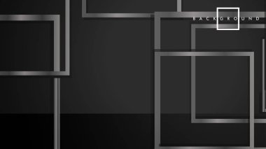 Lüks parlak gri kare ile soyut metal vektör arka plan