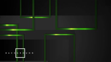 Vektör Modern Soyut Kareler Arka Planlar . siyah ve yeşil metal renk degradesi ile. eps 10 şablonu