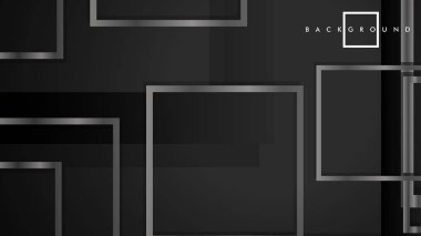 Lüks parlak gri kare ile soyut metal vektör arka plan