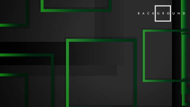 Vektör Modern Soyut Kareler Arka Planlar . siyah yeşil degrade ile. eps 10 şablonu