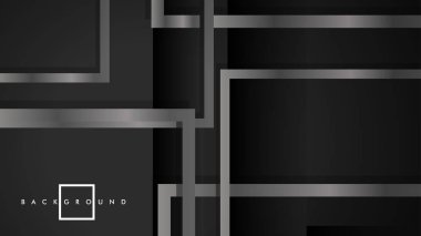 Lüks parlak gri kare ile soyut metal vektör arka plan