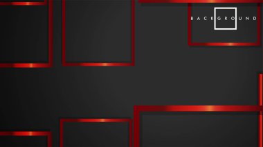 Vektör Modern Soyut Kareler Arka Planlar . siyah ve kırmızı metal renk degradesi ile. eps 10 şablonu