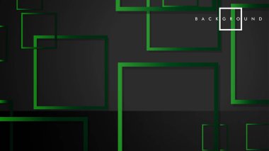 Vektör Modern Soyut Kareler Arka Planlar . siyah yeşil degrade ile. eps 10 şablonu