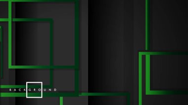 Vektör Modern Soyut Kareler Arka Planlar . siyah yeşil degrade ile. eps 10 şablonu