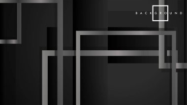 Lüks parlak gri kare ile soyut metal vektör arka plan