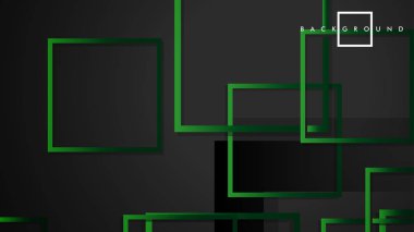 Vektör Modern Soyut Kareler Arka Planlar . siyah yeşil degrade ile. eps 10 şablonu