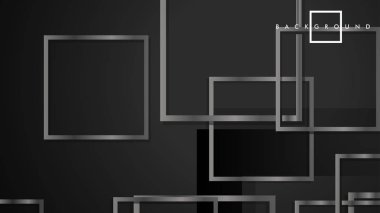 Vektör Modern Soyut Kareler Arka Planlar . siyah ve gri metal renk degradesi ile. eps 10 şablonu