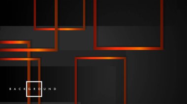Vektör Modern Soyut Kareler Arka Planlar . siyah turuncu degrade ile. eps 10 şablonu