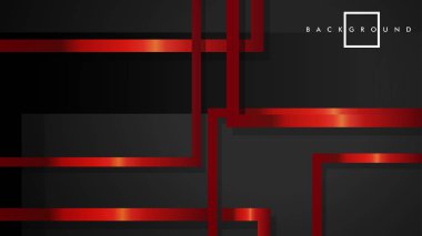 Vektör Modern Soyut Kareler Arka Planlar . siyah ve kırmızı metal renk degradesi ile. eps 10 şablonu