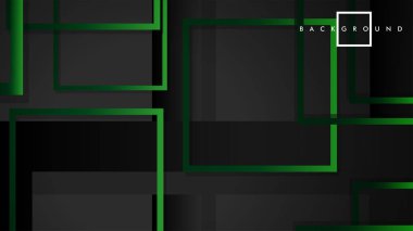 Vektör Modern Soyut Kareler Arka Planlar . siyah yeşil degrade ile. eps 10 şablonu
