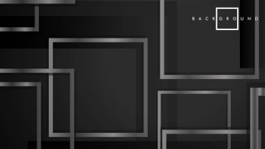 Lüks parlak gri kare ile soyut metal vektör arka plan