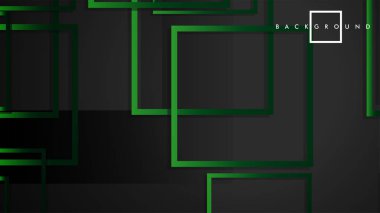 Vektör Modern Soyut Kareler Arka Planlar . siyah yeşil degrade ile. eps 10 şablonu
