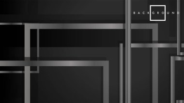 Lüks parlak gri kare ile soyut metal vektör arka plan