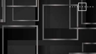 Lüks parlak gri kare ile soyut metal vektör arka plan