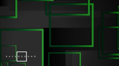 Vektör Modern Soyut Kareler Arka Planlar . siyah yeşil degrade ile. eps 10 şablonu
