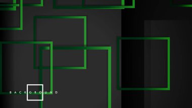 Vektör Modern Soyut Kareler Arka Planlar . siyah yeşil degrade ile. eps 10 şablonu