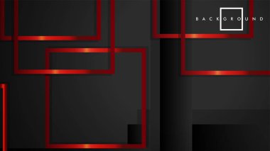 Vektör Modern Soyut Kareler Arka Planlar . siyah ve kırmızı metal renk degradesi ile. eps 10 şablonu