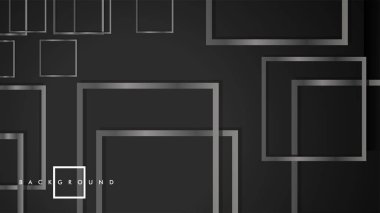 Vektör Modern Soyut Kareler Arka Planlar . siyah ve gri metal renk degradesi ile. eps 10 şablonu