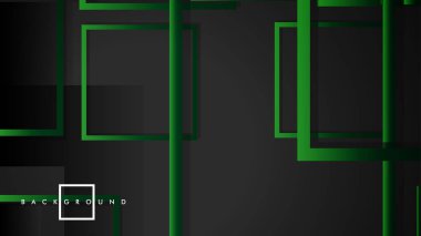Vektör Modern Soyut Kareler Arka Planlar . siyah yeşil degrade ile. eps 10 şablonu