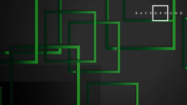 Vektör Modern Soyut Kareler Arka Planlar . siyah yeşil degrade ile. eps 10 şablonu