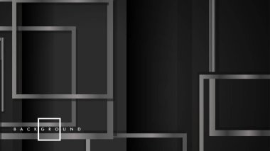 Lüks parlak gri kare ile soyut metal vektör arka plan