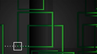 Vektör Modern Soyut Kareler Arka Planlar . siyah yeşil degrade ile. eps 10 şablonu