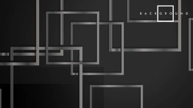 Vektör Modern Soyut Kareler Arka Planlar . siyah ve gri metal renk degradesi ile. eps 10 şablonu