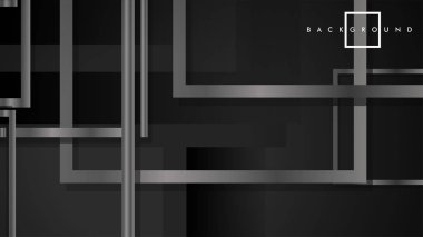Vektör Modern Soyut Kareler Arka Planlar . siyah ve gri metal renk degradesi ile. eps 10 şablonu