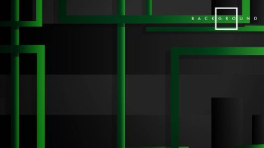 Vektör Modern Soyut Kareler Arka Planlar . siyah yeşil degrade ile. eps 10 şablonu