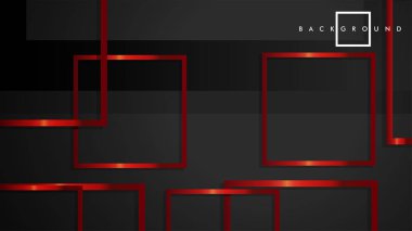 Vektör Modern Soyut Kareler Arka Planlar . siyah ve kırmızı metal renk degradesi ile. eps 10 şablonu