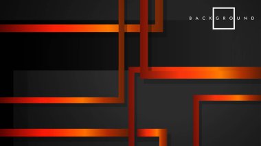 Vektör Modern Soyut Kareler Arka Planlar . siyah turuncu degrade ile. eps 10 şablonu