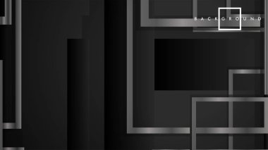 Lüks parlak gri kare ile soyut metal vektör arka plan