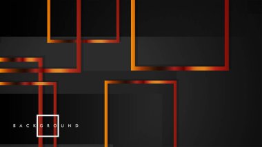 Vektör Modern Soyut Kareler Arka Planlar . siyah ve metal renk degradesi ile. eps 10 şablonu