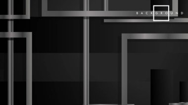 Lüks parlak gri kare ile soyut metal vektör arka plan