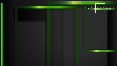 Vektör Modern Soyut Kareler Arka Planlar . siyah ve yeşil metal renk degradesi ile. eps 10 şablonu