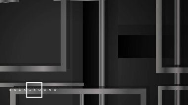 Lüks parlak gri kare ile soyut metal vektör arka plan