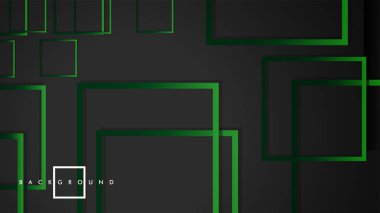 Vektör Modern Soyut Kareler Arka Planlar . siyah yeşil degrade ile. eps 10 şablonu