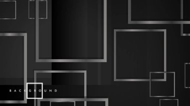 Lüks parlak gri kare ile soyut metal vektör arka plan