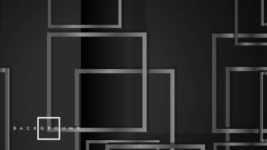 Lüks parlak gri kare ile soyut metal vektör arka plan