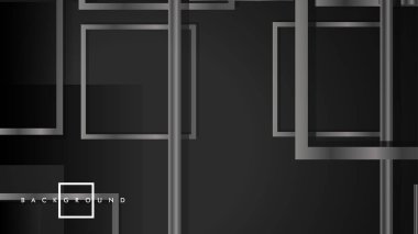 Lüks parlak gri kare ile soyut metal vektör arka plan